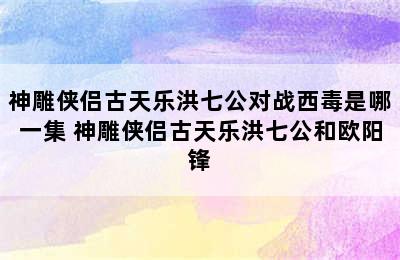 神雕侠侣古天乐洪七公对战西毒是哪一集 神雕侠侣古天乐洪七公和欧阳锋